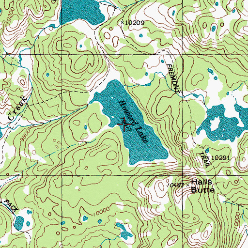 Topographic Map of Howard Lake, WY