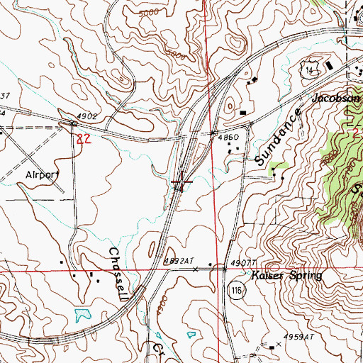 Topographic Map of Hoyer Creek, WY