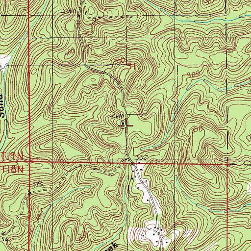 Topographic Map of Mary Etta Church, AL