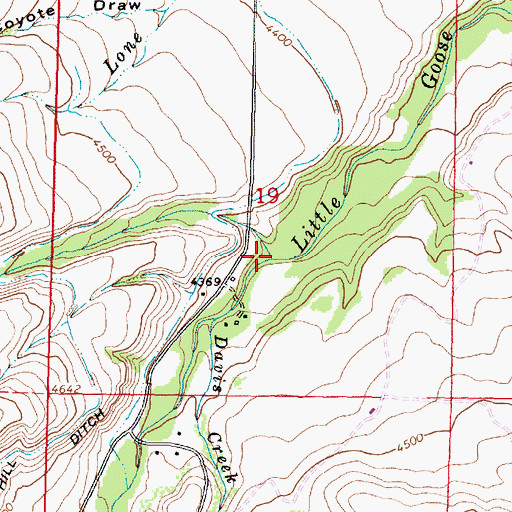 Topographic Map of Hurlburt Creek, WY