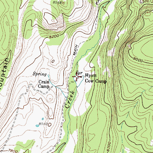 Topographic Map of Hyatt Cow Camp, WY