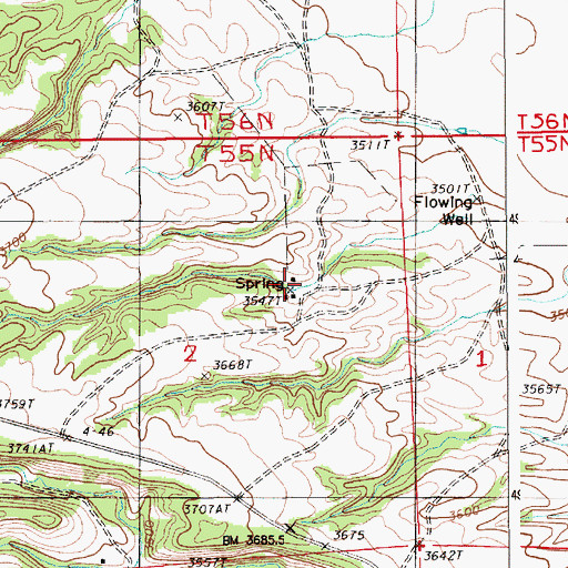 Topographic Map of Hyde Ranch, WY