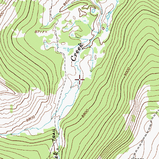 Topographic Map of Ice Creek, WY