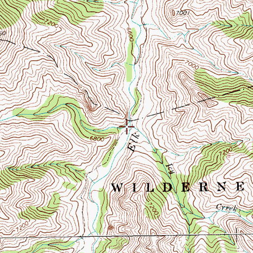 Topographic Map of Icy Creek, WY