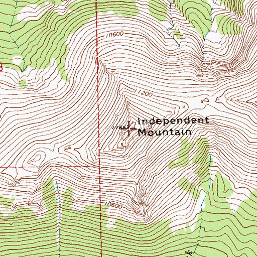 Topographic Map of Independent Mountain, WY