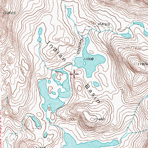 Topographic Map of Indian Basin, WY