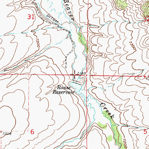Topographic Map of Indian Creek, WY