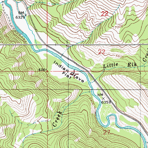Topographic Map of Indian Grave Flat, WY