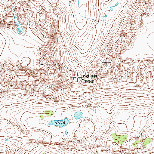 Topographic Map of Indian Pass, WY