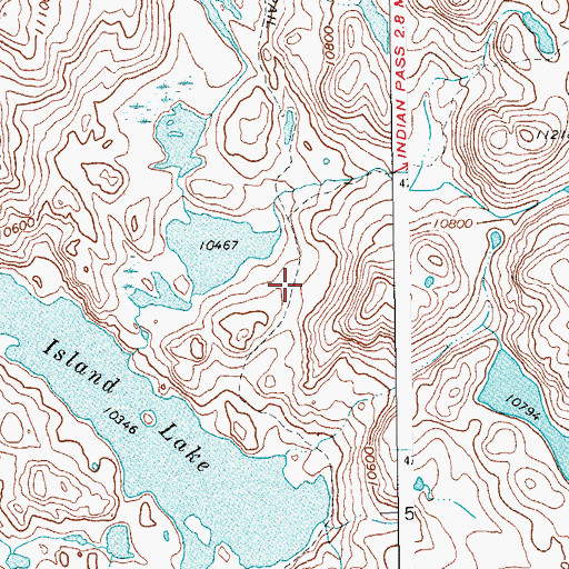 Topographic Map of Indian Pass Trail, WY