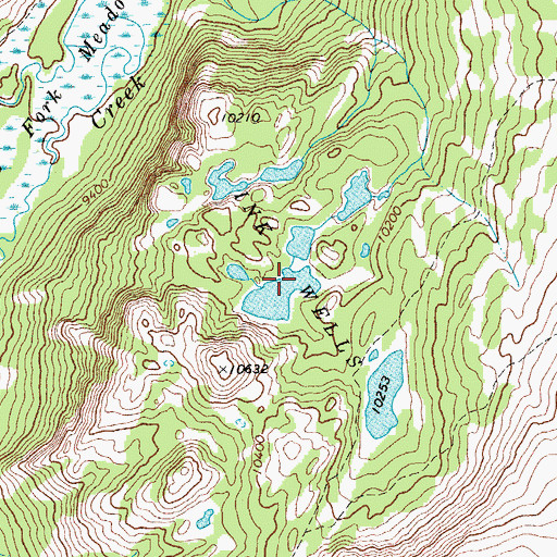 Topographic Map of Ink Wells, WY