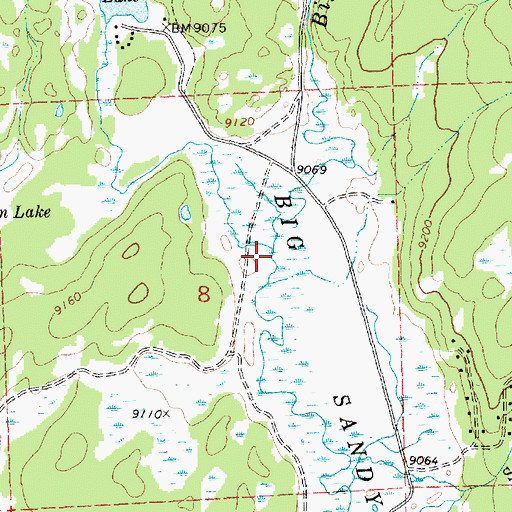 Topographic Map of Iron Creek, WY