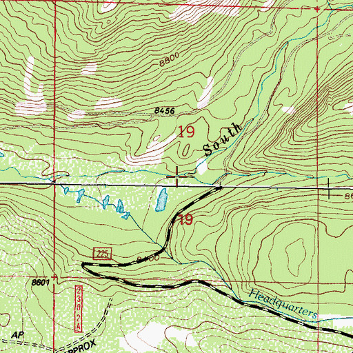 Topographic Map of Iron Creek, WY
