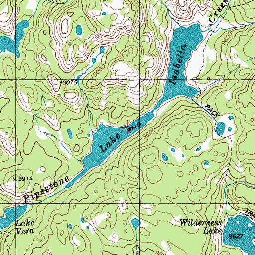 Topographic Map of Lake Isabella, WY