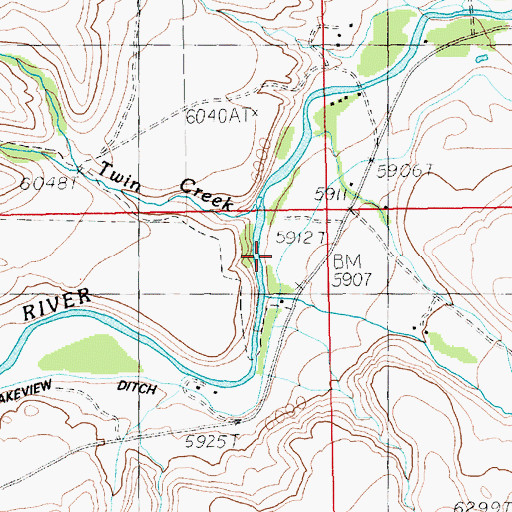 Topographic Map of Ishawooa Guard Station, WY
