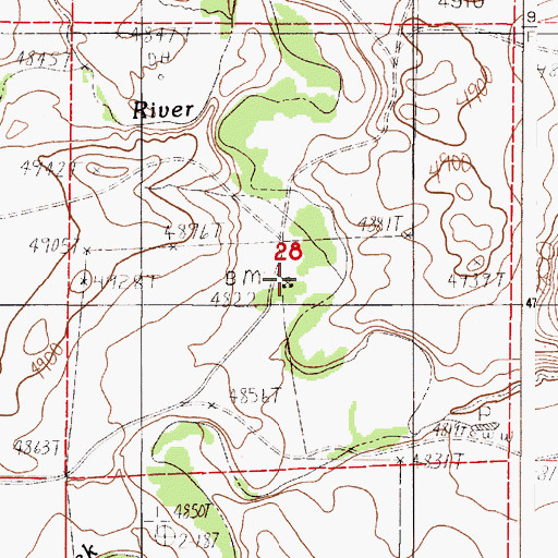 Topographic Map of J Reynolds Ranch, WY