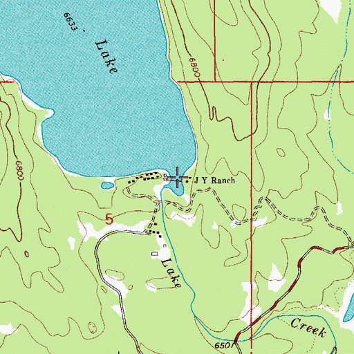Topographic Map of J Y Ranch, WY