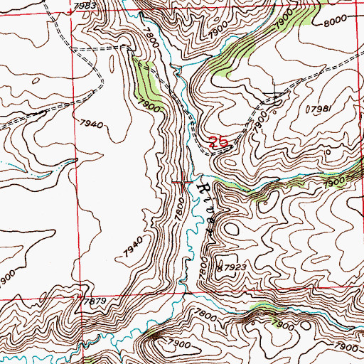 Topographic Map of Jack Creek, WY