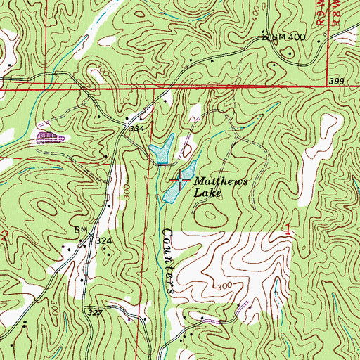 Topographic Map of Matthews Lake, AL