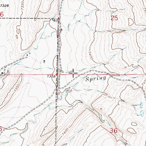 Topographic Map of Jack Rabbit Canyon, WY