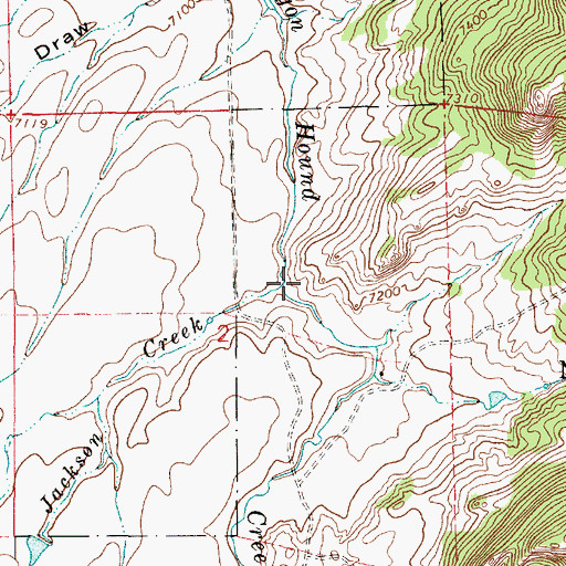 Topographic Map of Jackson Creek, WY