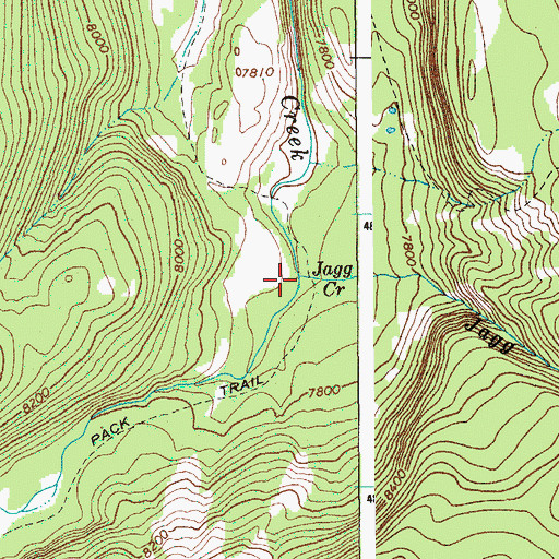 Topographic Map of Jagg Creek, WY