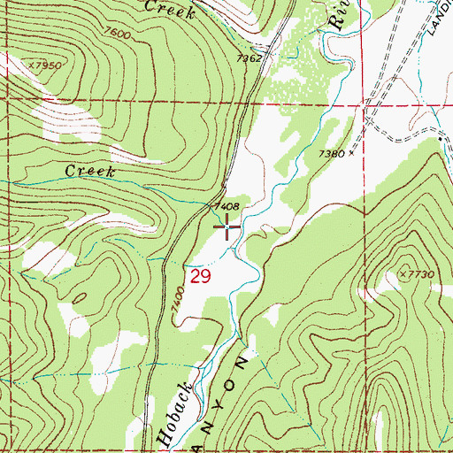 Topographic Map of Jamb Creek, WY