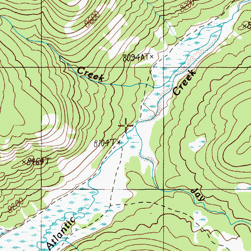 Topographic Map of Jay Creek, WY