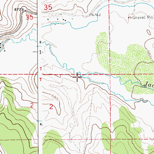 Topographic Map of Jenny Creek, WY