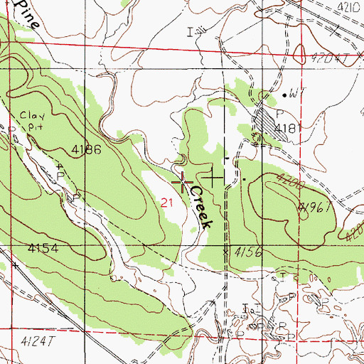 Topographic Map of Jerome Creek, WY
