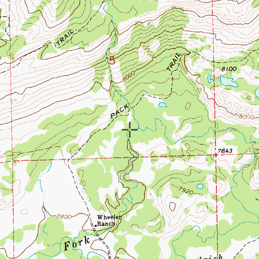 Topographic Map of Jim Creek, WY