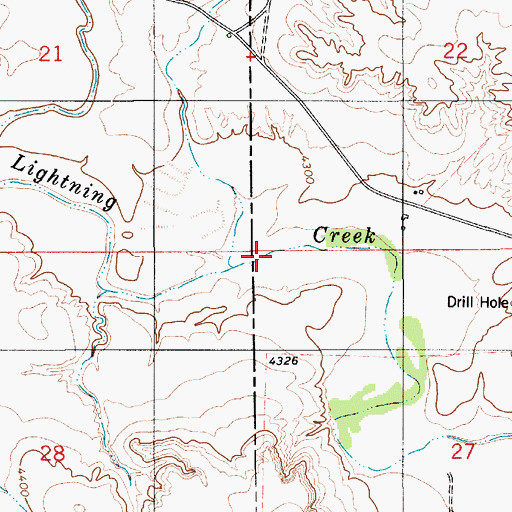 Topographic Map of John Henry Draw, WY