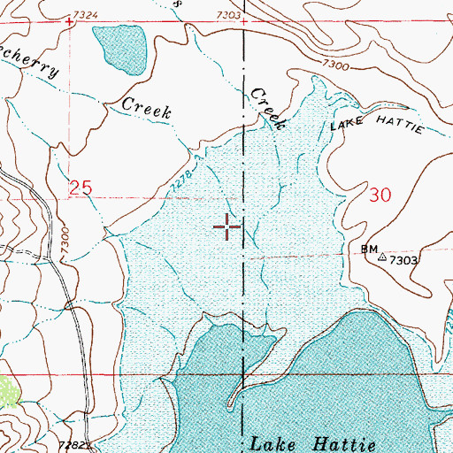 Topographic Map of Johns Creek, WY
