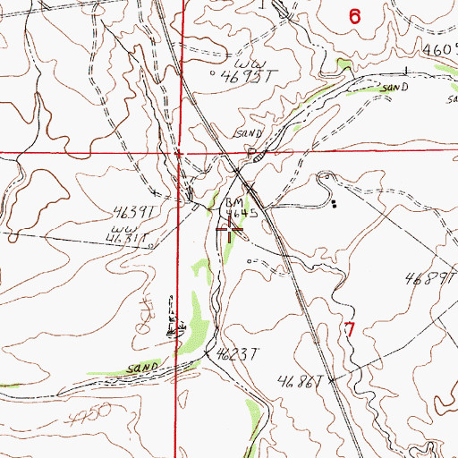 Topographic Map of Johnson Draw, WY