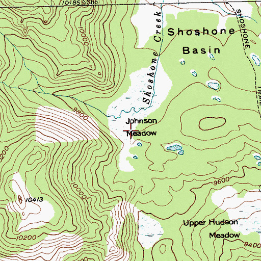 Topographic Map of Johnson Meadow, WY