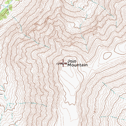 Topographic Map of Jojo Mountain, WY