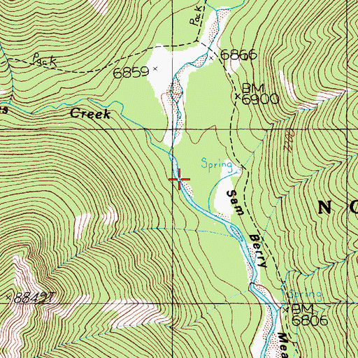 Topographic Map of Jones Creek, WY