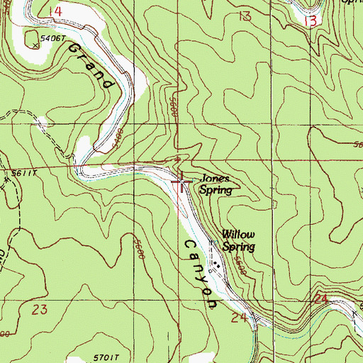 Topographic Map of Jones Spring, WY