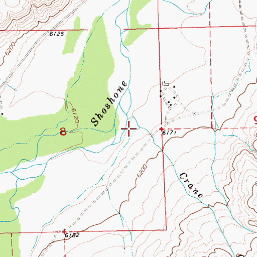 Topographic Map of Jordan Creek, WY