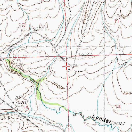 Topographic Map of Juel Ranch, WY