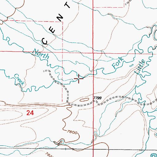 Topographic Map of Kelly Creek, WY