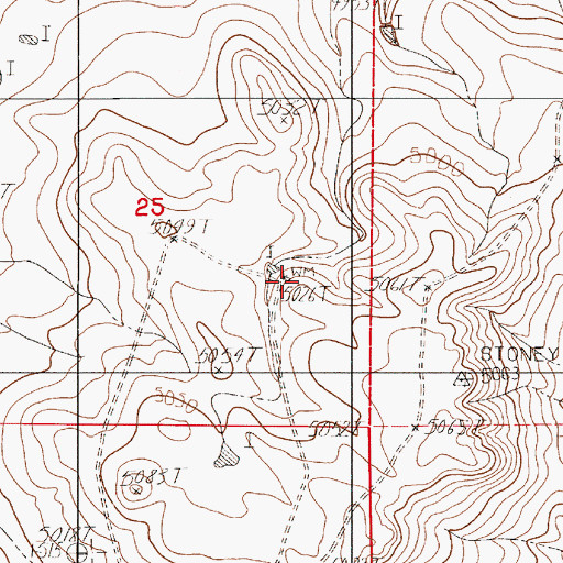Topographic Map of Kendall Well, WY