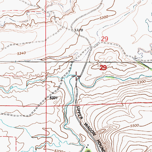 Topographic Map of Kenny Draw, WY