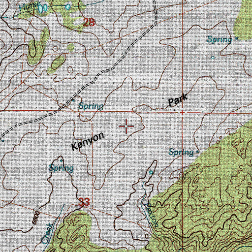 Topographic Map of Kenyon Park, WY