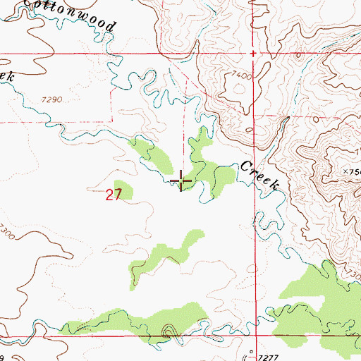 Topographic Map of Killpecker Creek, WY