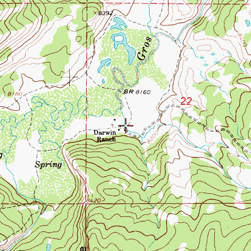 Topographic Map of Kinky Creek, WY