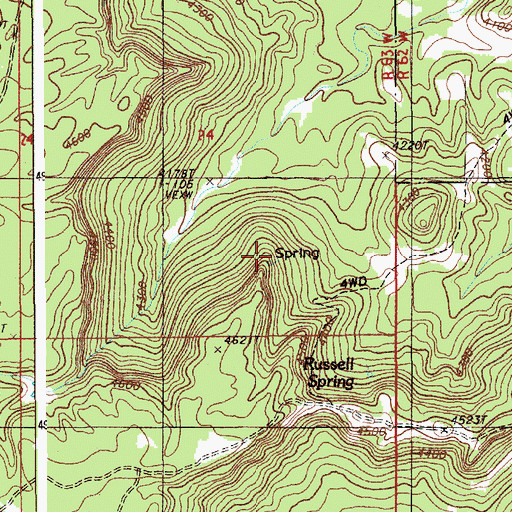 Topographic Map of Knoff Spring, WY