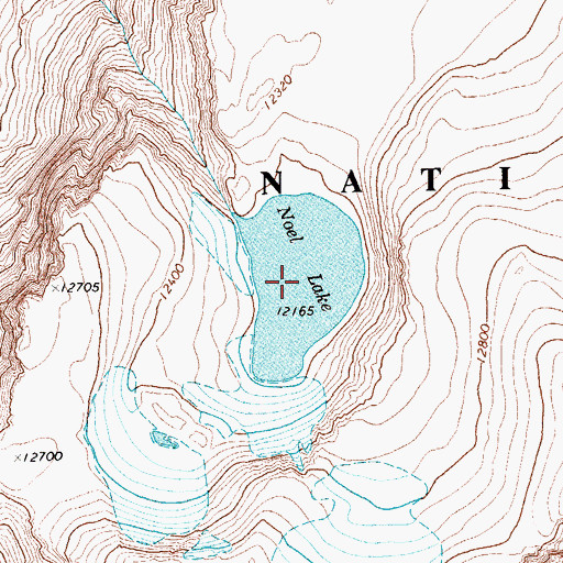 Topographic Map of Noel Lake, WY