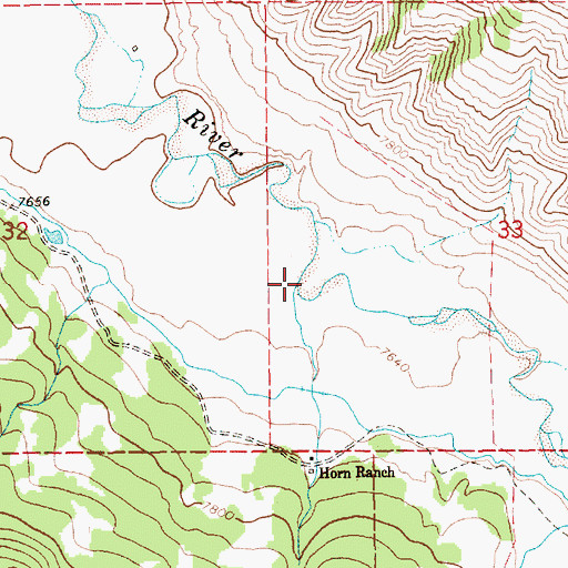 Topographic Map of Lafferty Creek, WY