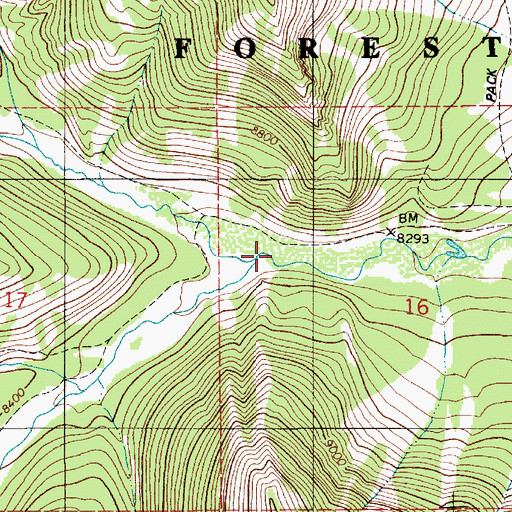 Topographic Map of Lake Creek, WY